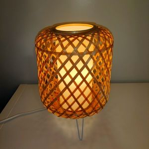 Ikea bamboo woven table lamp
